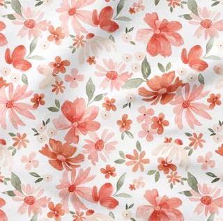 Pink Flowers (Ribjersey)